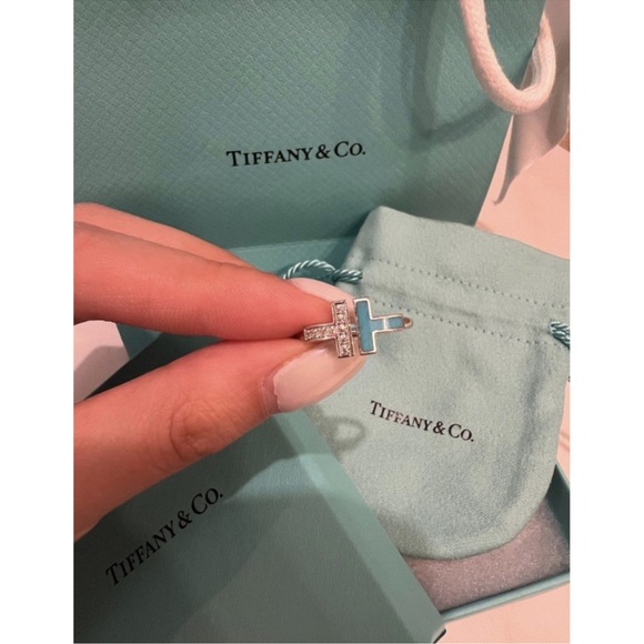 Authentic Tiffany co diamond and turquoise t wire ring - Picture 9 of 9